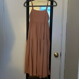 Pink tie back dress